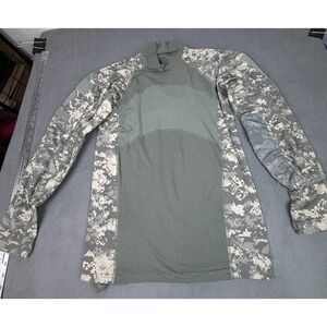Army Combat Shirt Flame Resistant Mens Medium Green Mock Neck Lightweight Team